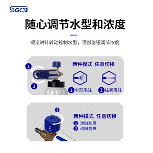 SGCB新格PA泡沫壶商业高压洗车机专用打扇形泡沫喷壶洗车工具