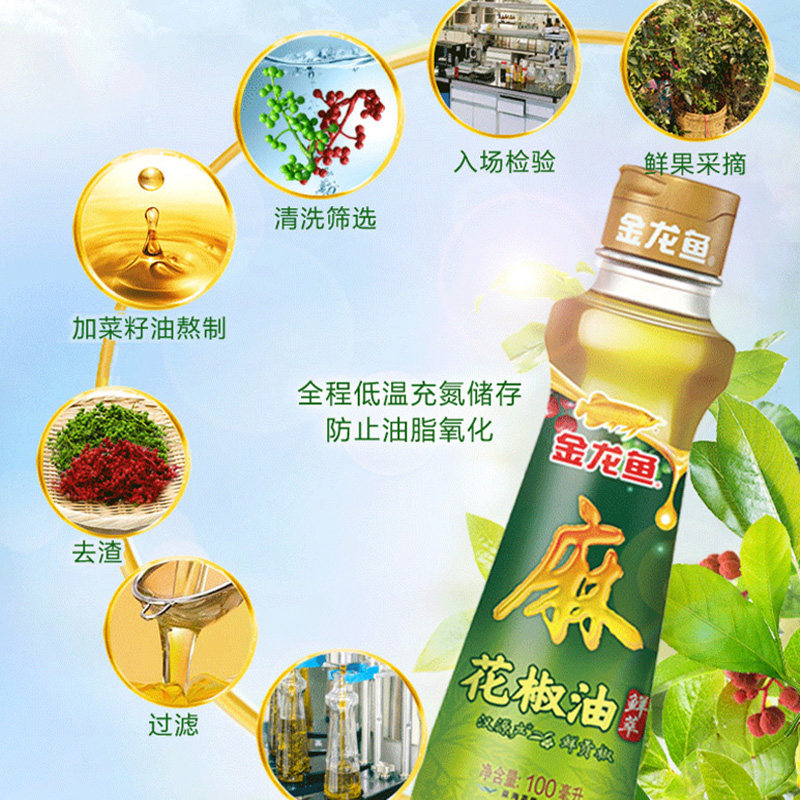 金龙鱼调和油芝麻香油花椒油藤椒油300ml小瓶组合装家用食用油,淘宝优惠券,粉丝福利购,淘宝优惠卷