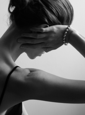 ABOAB男女银厚镀金简约雕塑手链