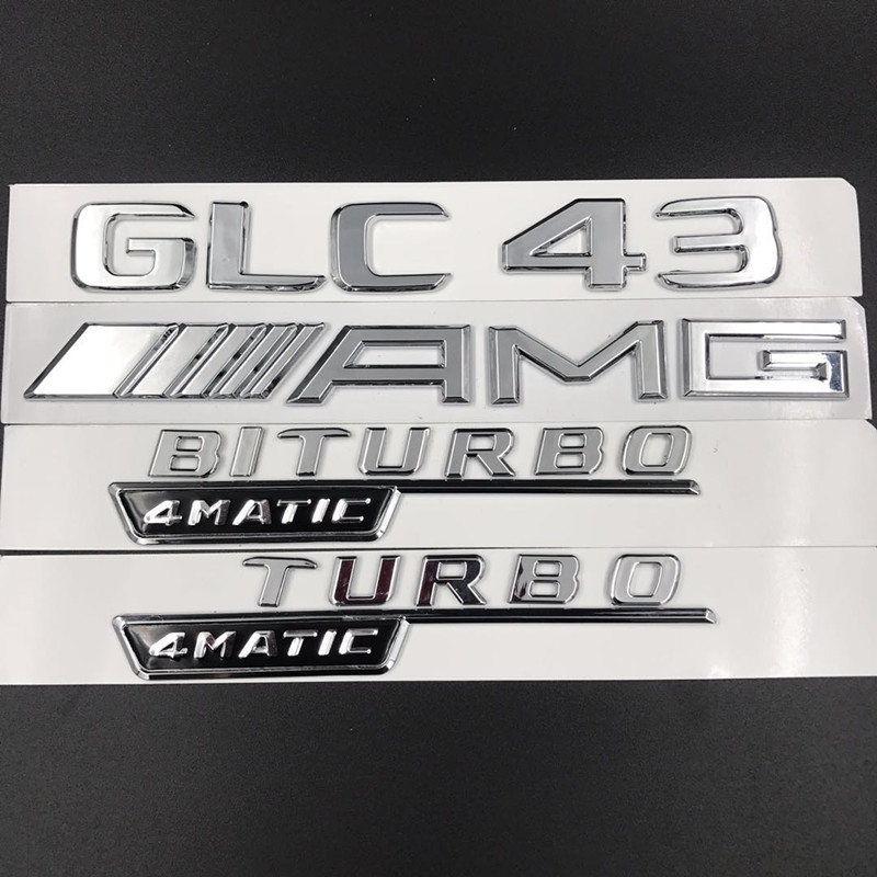 适用于奔驰车标GLC200 2604 63字标贴AMG4MATIC尾标V8BITURBO侧标-图2