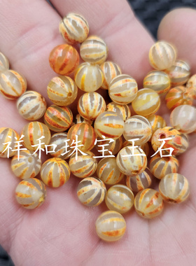 仿古玛瑙南瓜珠玉石散珠