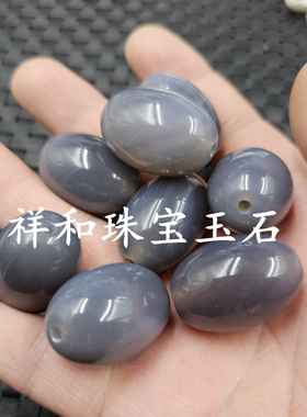 烟灰色玛瑙天珠玉石散珠