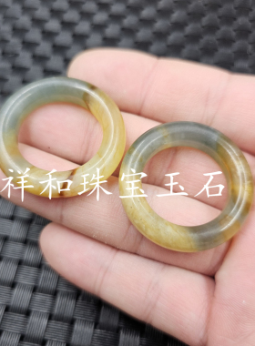 一物一图冰种黄岫玉平安扣