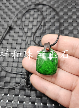 仿翡翠玉干青无事牌仿玉石挂件