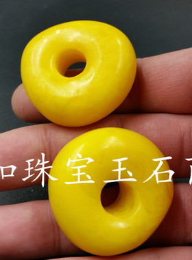 平安扣鸡油黄蜜蜡吊坠新款特价