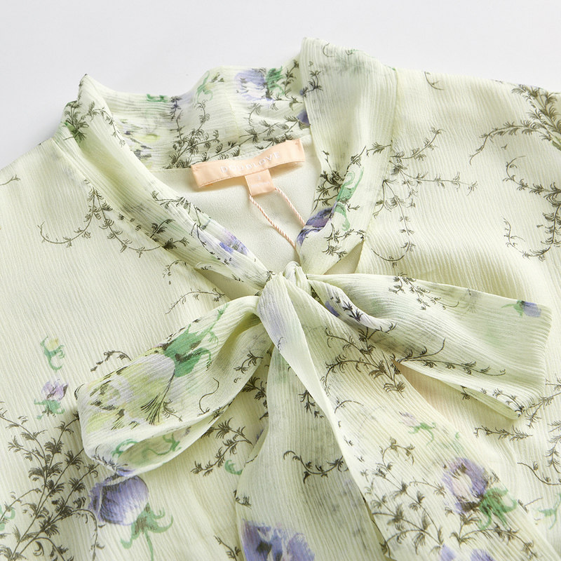 商场同款doublove贝爱2020春夏衬衫 doublelove蕾丝衫/雪纺衫