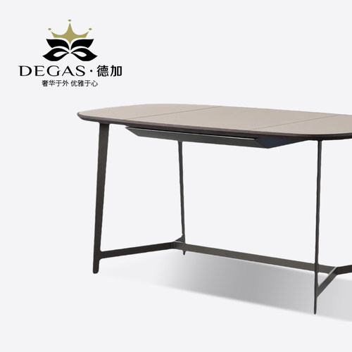 Degas意式轻奢扪皮梳妆台现代简约卧室小户型网红化妆收纳柜一体 - 图3