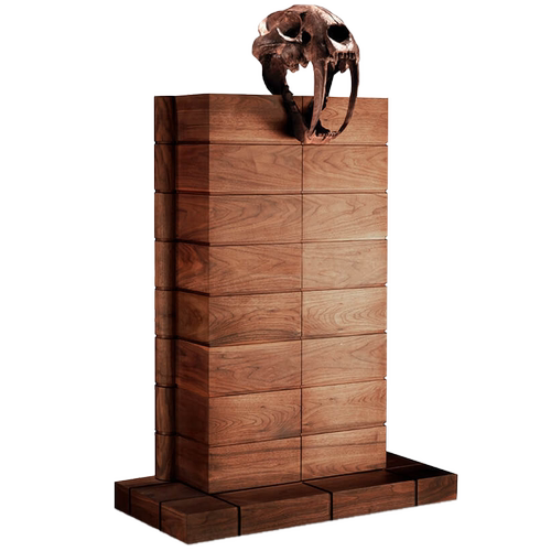 Degas德加实木酒柜Hercules剑齿虎储物柜中古风餐边柜收纳立柜 - 图3