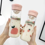 Водяная чашка женщина лето милая и портативная пластиковая чашка Студент высокая стоимость лица лето большая тенденция к мощности