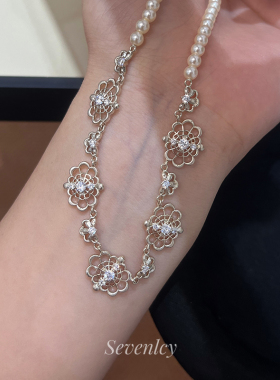 七与 新品【维多利亚】精工限定！复古小众蕾丝珍珠项链