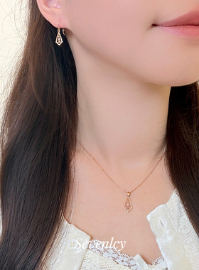 新品【小美神】中古日系~925纯银小众蕾丝项链锁骨链礼物