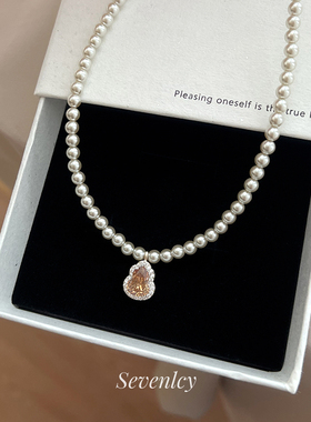 1.15上新85折【香槟金葫芦】轻奢贵气摩卡珠项链小众设计感锁骨链