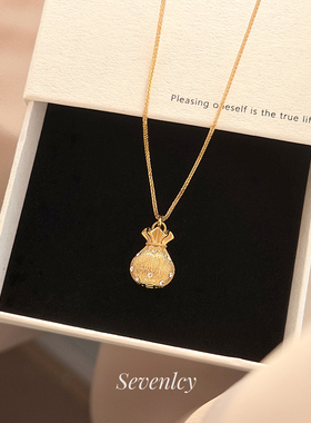 1.15上新85折【暴富福袋】重工限定~925银拉丝吊坠锁骨链项链礼物