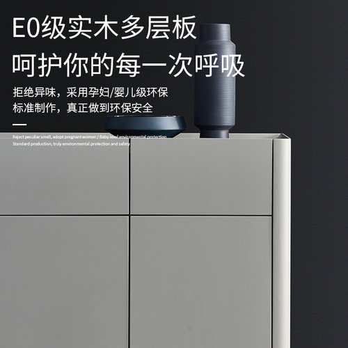 意式岩板鞋柜家用门口隔断玄关柜进门门厅柜简约现代轻奢北欧鞋柜 - 图3