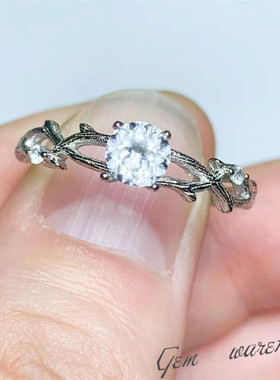 捡漏石榴石戒指s925银时尚女