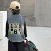 Boys' Denim Vest Spring and Autumn 2025 New Children's Waistcoat Vest to Wear Handsome and Street-Friendly Baby Boy 3-6 Years Old