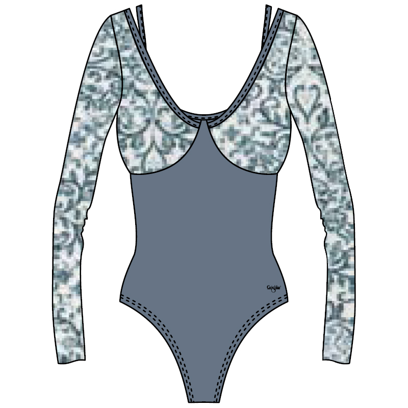 Grishko俄罗斯进口舞蹈服装女长袖芭蕾体操服蕾丝练功服DA1522/2M - 图3