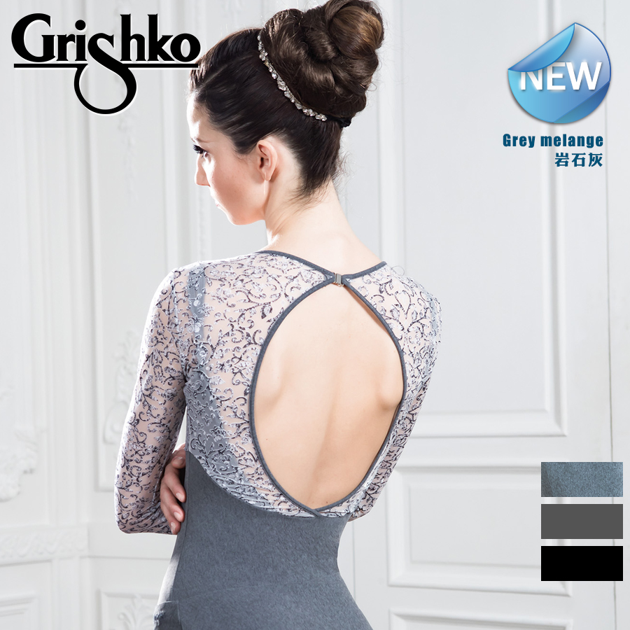 Grishko俄罗斯进口舞蹈服装女长袖芭蕾体操服蕾丝练功服DA1522/2M - 图2