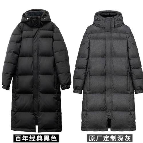 中戏羽绒服女超长款过膝2025年冬季新款艺考校服加厚宽松情侣装男 - 图2