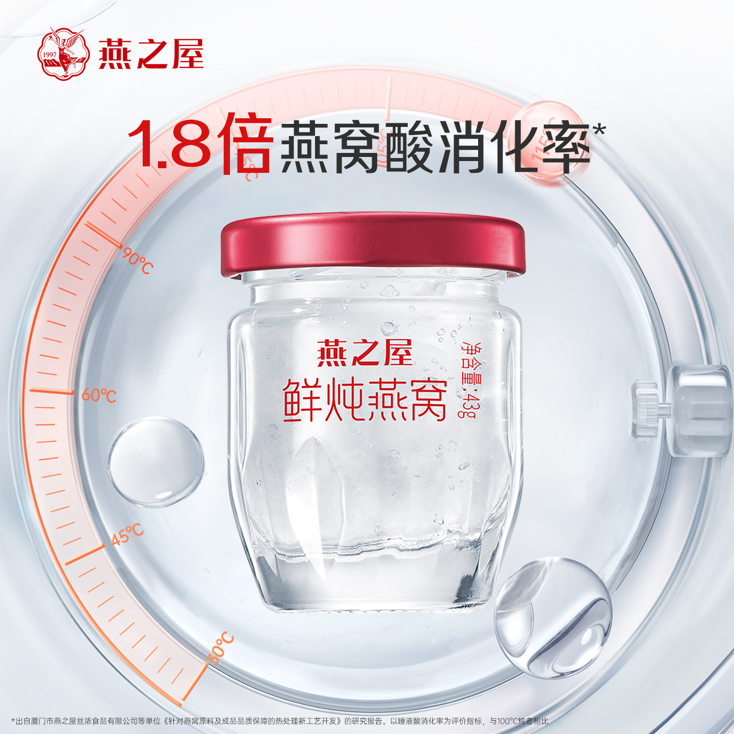 【新品】燕之屋鲜炖燕窝43g*28瓶孕妇燕窝印尼无糖低糖即食燕窝,淘宝优惠券,粉丝福利购,淘宝优惠卷