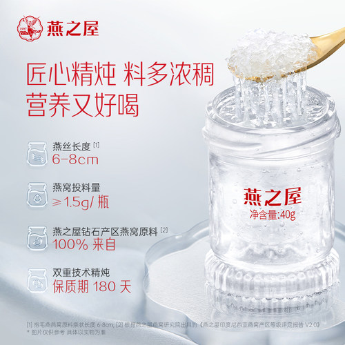 【中秋礼盒】燕之屋鲜炖燕窝礼盒40g*6瓶萱燕孕妇迪士尼米妮 - 图2