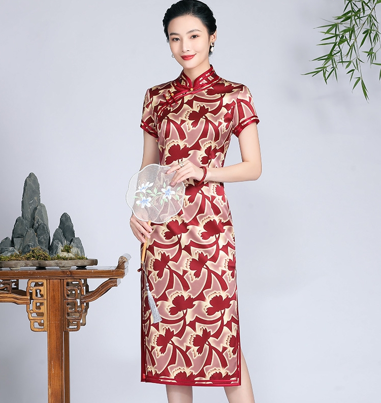 钱塘佳人玲珑婚礼妈妈婆婆显瘦旗袍 钱塘佳人旗袍