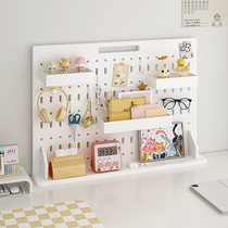 Cream Wind Tabletop Vertical Dongle Dongle Board Shelve Dormitory Study Table Finishing Accessories Student Desk Containing Decoration