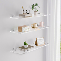 Transparent acrylic wall shelf router suspended wall hanging wall hanging wall bookshelf lined with partition decorative display shelf