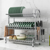 304 Stainless Steel Discharge Bowl Rack Kitchen Shelve Table Top Bowl Tray Containing Rack Dishes Drain rack Bowl Chopstick Containing box