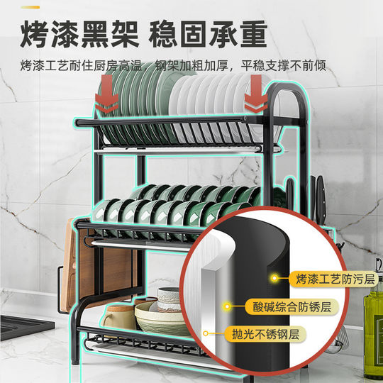 Stainless steel countertop dish rack dish rack