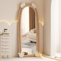 Dressing Goggles Full Body Floor Mirror Mesh Red Little Bear Profiled Mirror Home Girl Bedroom Mirror Clothing Shop Audition