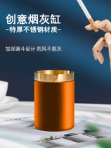 1 5 centigret Thick Stainless Steel Ashtrays Home Creative Personality Trends Glazed Blue Ashtrays Anti-Fly Ash