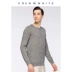 St. Xuerong 2018 mùa thu đông mới áo len cashmere nguyên chất nam cổ tròn tương phản màu xoắn kinh doanh áo len giản dị - Áo len Cashmere