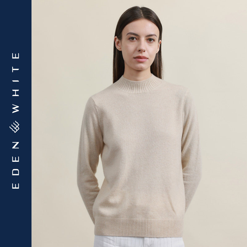 圣雪绒23秋冬新款女半高领绞花纯色羊绒衫内搭通勤套头针织衫,淘宝优惠券,粉丝福利购,淘宝优惠卷