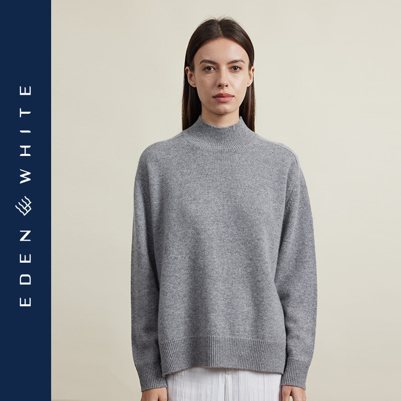 圣雪绒22秋冬新款女高领纯色羊绒衫宽松廓形轻熟风加厚套头针织衫,淘宝优惠券,粉丝福利购,淘宝优惠卷