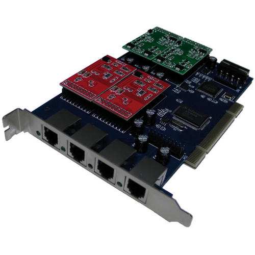 深简捷TDM410P 4路模拟卡Asterisk语音卡2FXO+2FXS两外两内电话卡PCI接口DAHDI驱动Linux使用CentOS - 图0