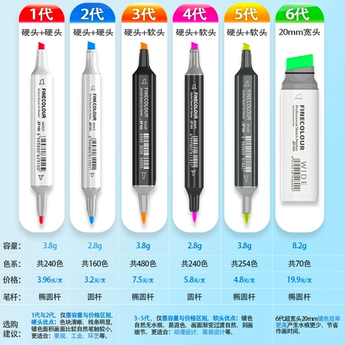 Маркер для школьников, двустороннее художественное масло, дизайнерский комплект, второе поколение, 160 цветов, 240 цветов, 480 цветов, полный комплект