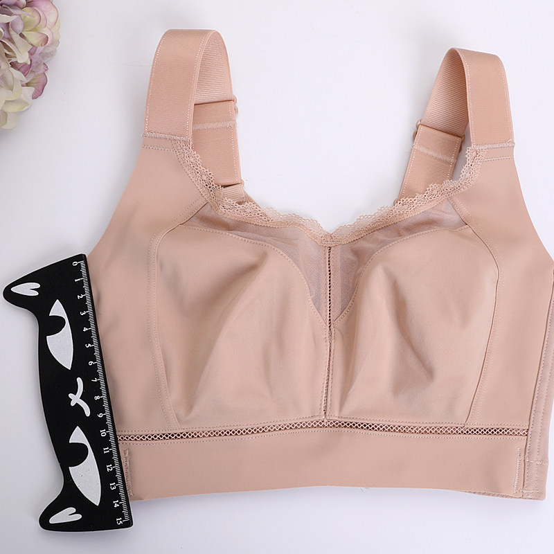 无痕大胸显小内衣女薄款全罩杯收副乳防下垂大码全包显胸小文胸罩