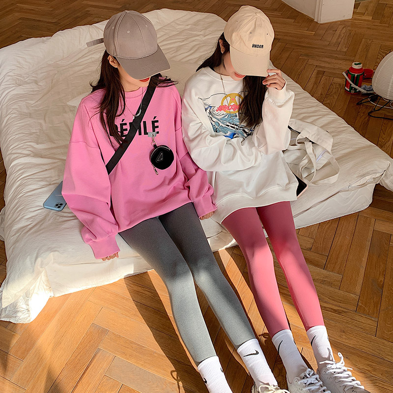 比丽福旗舰店年春季新款鲨鱼皮打底裤女春秋夏季薄款外穿紧身提臀芭比瑜伽2