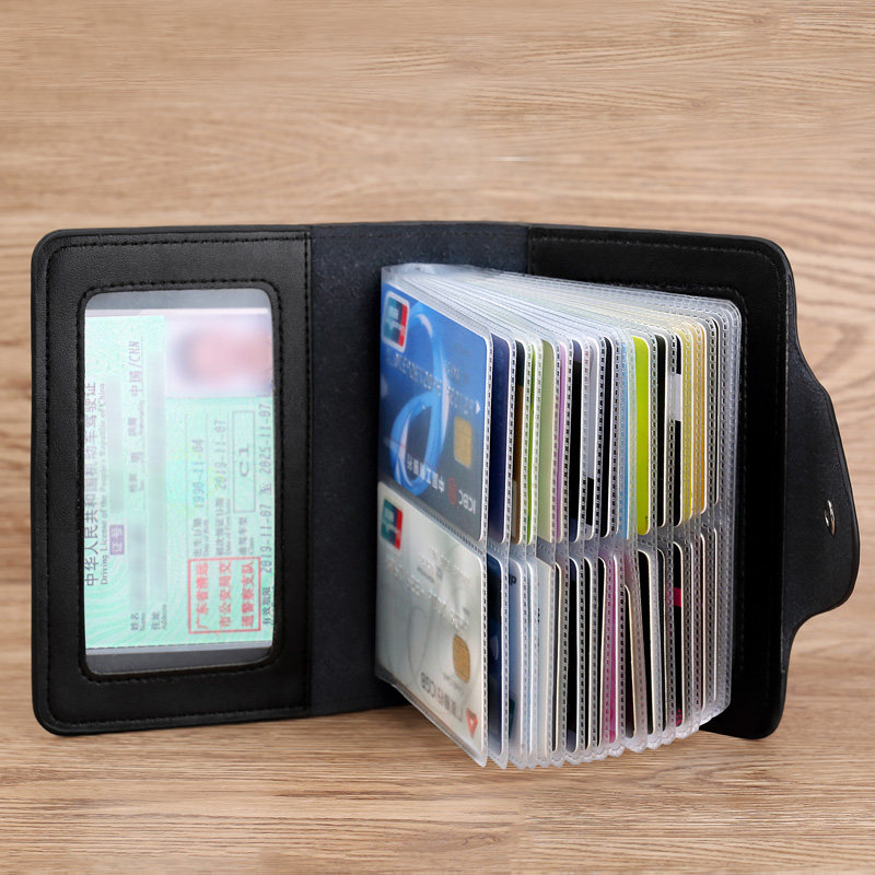 牛皮卡包男大容量女简约卡套钱包 瑞贝卡罗西卡包