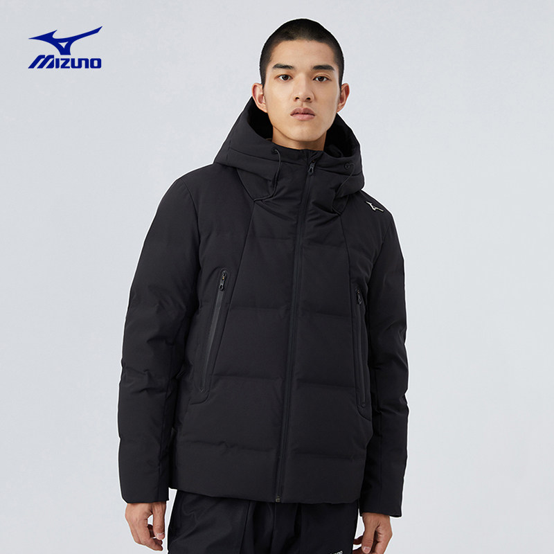 mizuno 2021冬男运动休闲白鸭绒保暖 迈盛悦合运动户外运动羽绒服