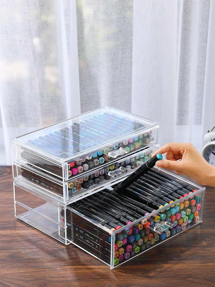 Acrylic Transparent Drawers Makeup Organizer Lipstick Holder-图0