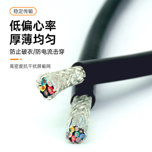 铜芯电缆RVVP2芯3芯4芯5芯6芯7芯8芯0.3/0.5平方屏蔽线信号线 - 图2