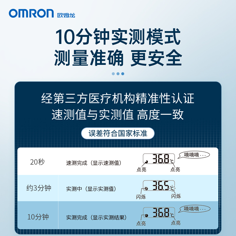 欧姆龙体温计电子K系列速测笔试家用医专用精准温度计腋下体温表-图2