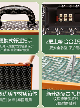 玄鸟发型师美发工具箱理发师多功能密码锁手提箱剪刀吹风机收纳箱