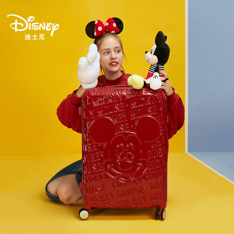 迪士尼女24寸万向轮男学生20拉杆箱 正能箱包旅行箱