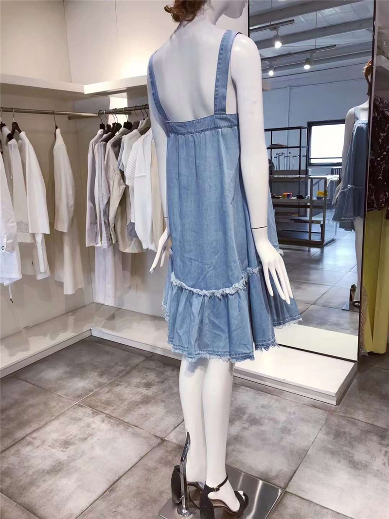 S-M穿 GAELLE PARIS 活泼又自在 淡蓝休闲连衣裙 630 - 图2