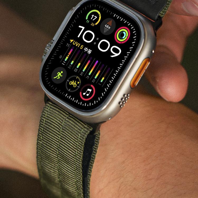 s10钛合金表带适用Apple Watch46/45mm适用iwatch表带官编织苹果手表金属商务表带透气夏季/7/8/9代高级方 - 图3