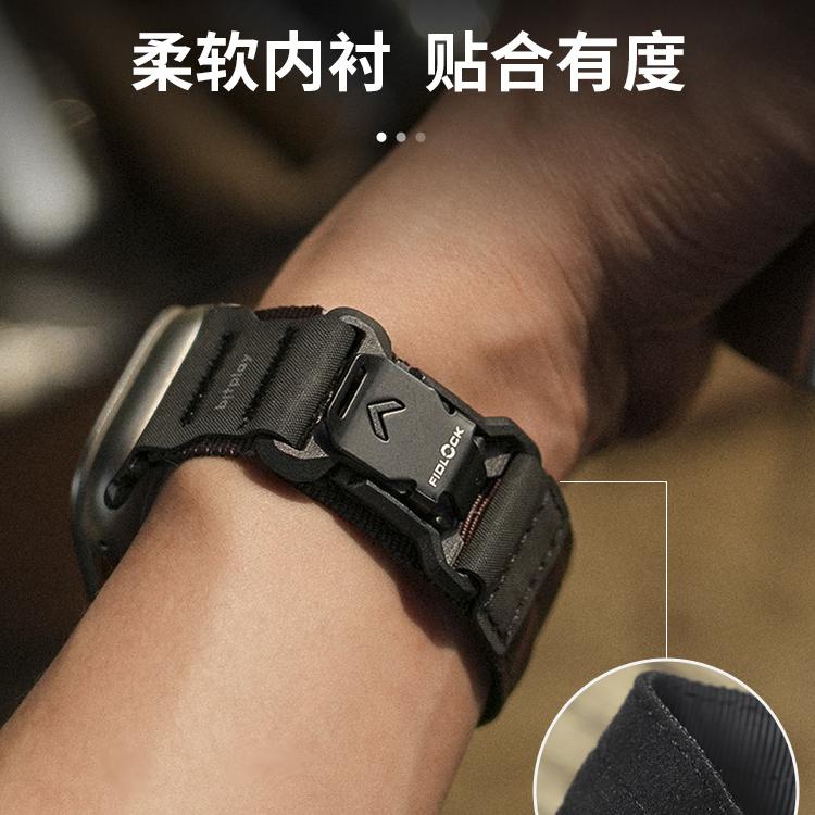 s10钛合金表带适用Apple Watch46/45mm适用iwatch表带官编织苹果手表金属商务表带透气夏季/7/8/9代高级方 - 图1
