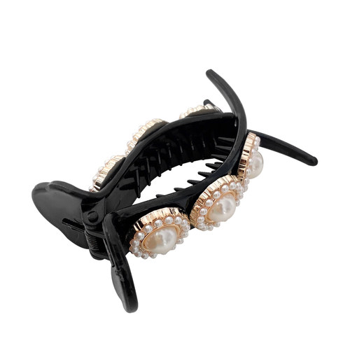 发夹后脑勺丸子头抓夹珠珠夹子盘发马尾夹韩国网红发饰发卡头饰女 - 图3